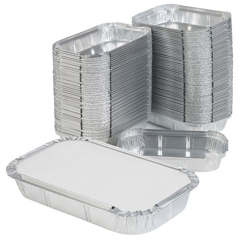 Disposable Aluminum Foil Grill Baking Food Containers with Plastic Lids for  Baking Trays - China Aluminum Foil Trays and Foil Pans price