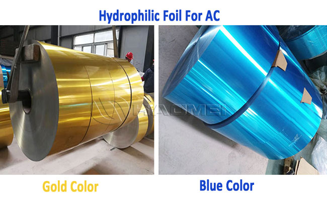 gold blue hydrophilic aluminum foil for air conditioner fins