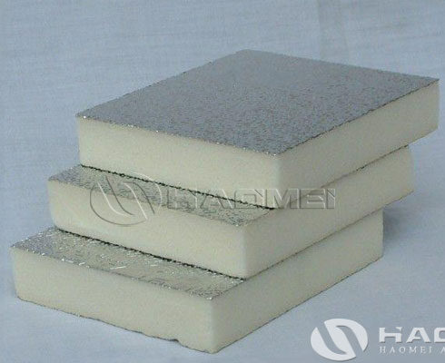 mbossed aluminum foil with primer for polyurethane foam
