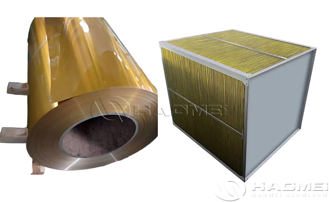 gold color aluminum fin stock for heat exchangers