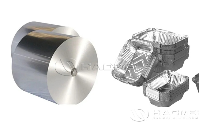 lubricated aluminum foil for food container