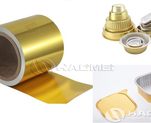 gold color coated container aluminum foil