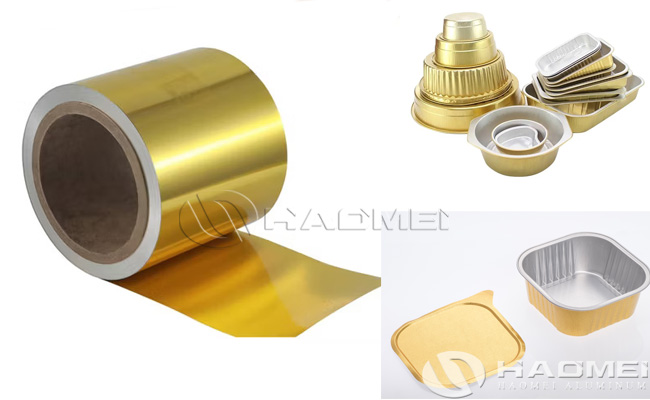 gold color coated container aluminum foil