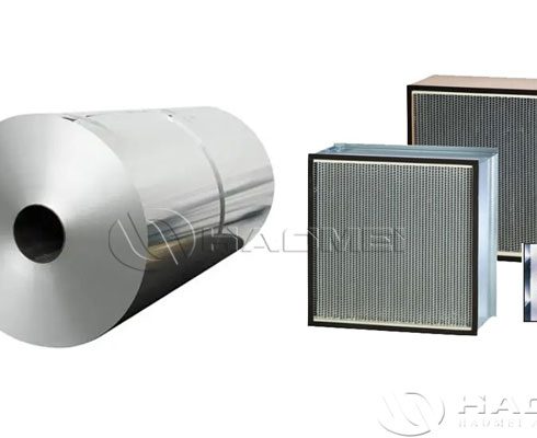 aluminium foil for deep pleat filter