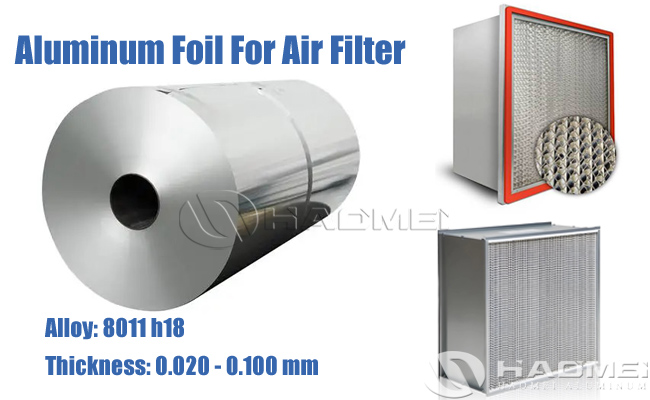 8011 H18 aluminum foil for filter